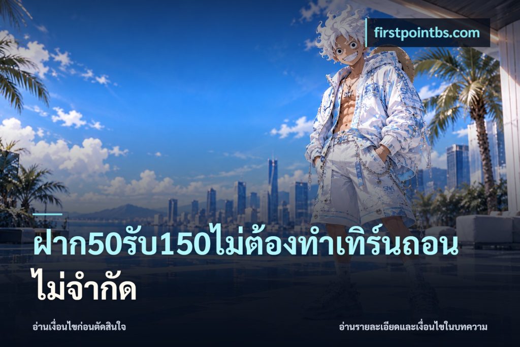 ฝาก50รับ150ไม่ต้องทําเทิร์นถอนไม่จํากัด