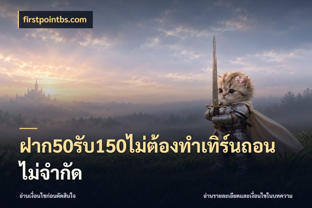 ฝาก50รับ150ไม่ต้องทําเทิร์นถอนไม่จํากัด จับประเด็นยอดรับก่อนเลือกความสนุก สไตล์ firstpointbs.com