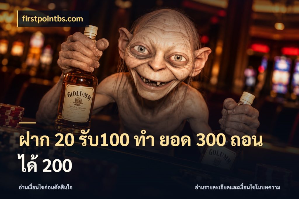 ฝาก 20 รับ100 ทํา ยอด 300 ถอนได้ 200 สนุกกับตัวเลือกโปรในสไตล์ของคุณ กับ firstpointbs.com