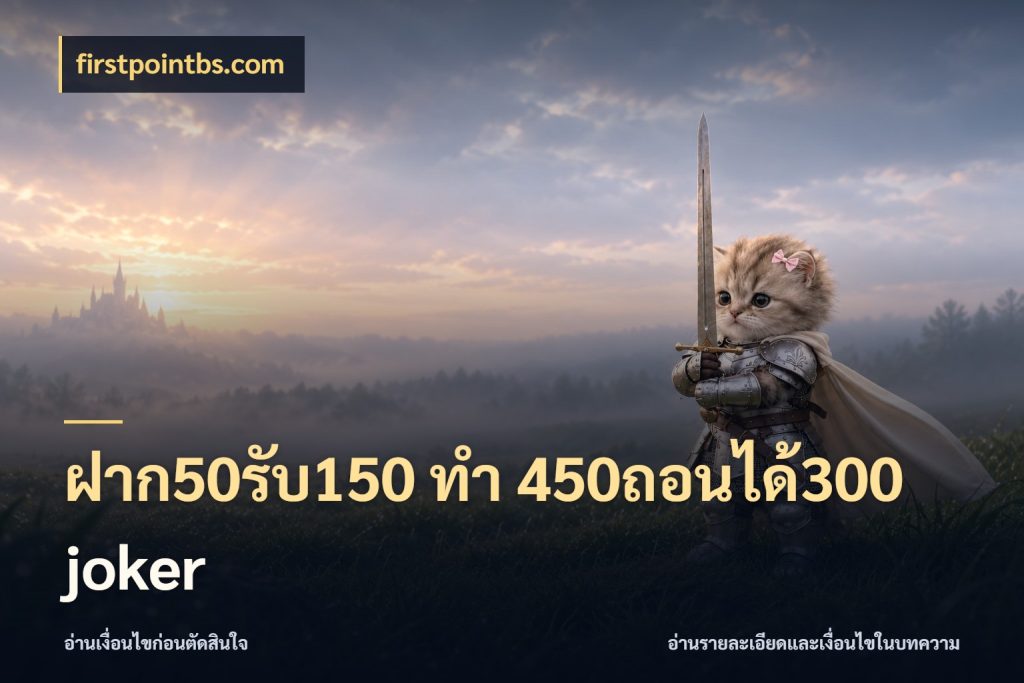 ฝาก50รับ150 ทํา 450ถอนได้300 joker จับประเด็นยอดรับก่อนเลือกความสนุก ในมุม firstpointbs.com