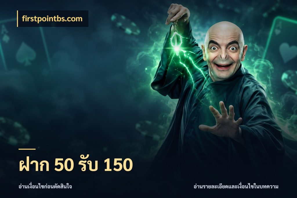 ฝาก 50 รับ 150 สีสันของโปรฝากและยอดรับ กับ firstpointbs.com