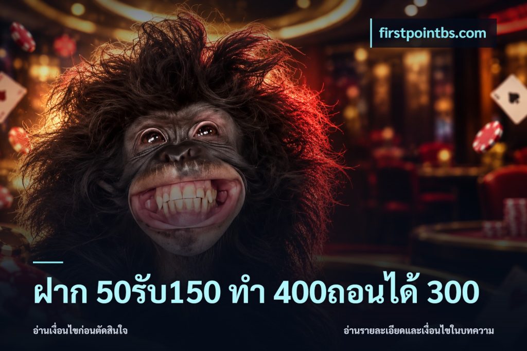 ฝาก 50รับ150 ทํา 400ถอนได้ 300
