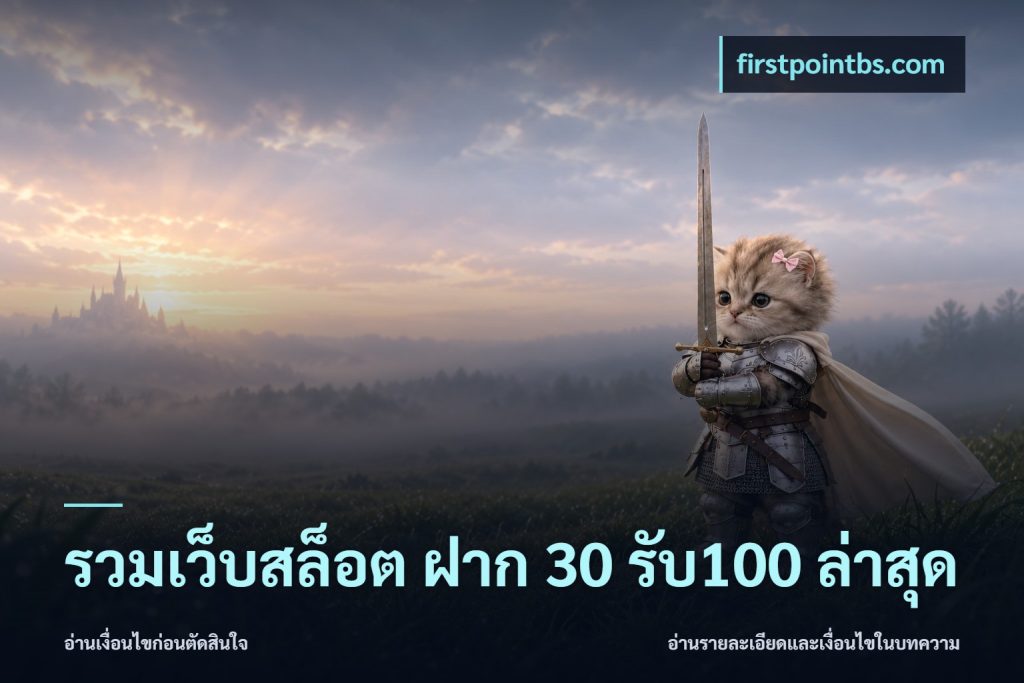 รวมเว็บสล็อต ฝาก 30 รับ100 ล่าสุด