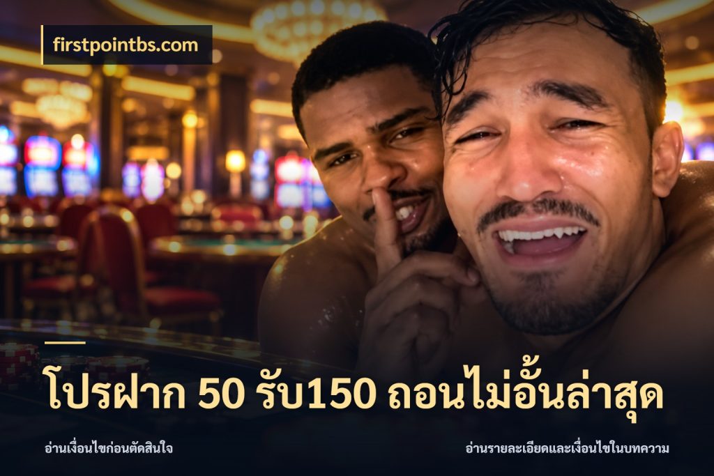 โปรฝาก 50 รับ150 ถอนไม่อั้นล่าสุด เปิดมุมโปรให้เข้ากับเกมแนวโปรด ในมุม firstpointbs.com