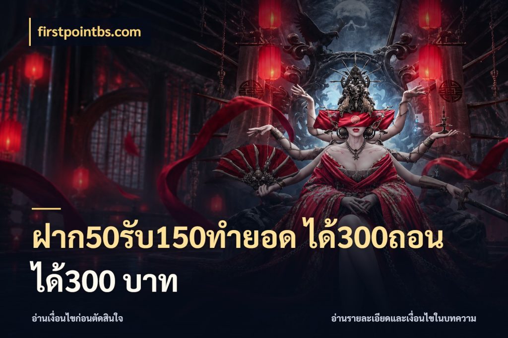 ฝาก50รับ150ทำยอด ได้300ถอนได้300 บาท