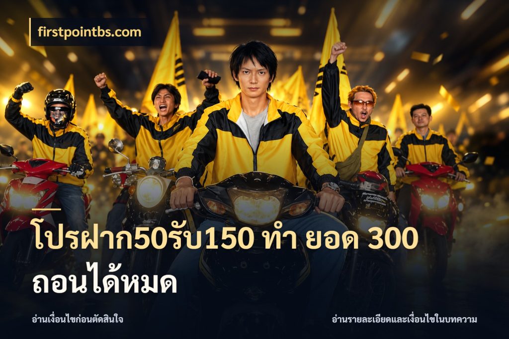 โปรฝาก50รับ150 ทํา ยอด 300 ถอนได้หมด จับคู่โบนัสกับสไตล์เกมที่ชอบ สไตล์ firstpointbs.com
