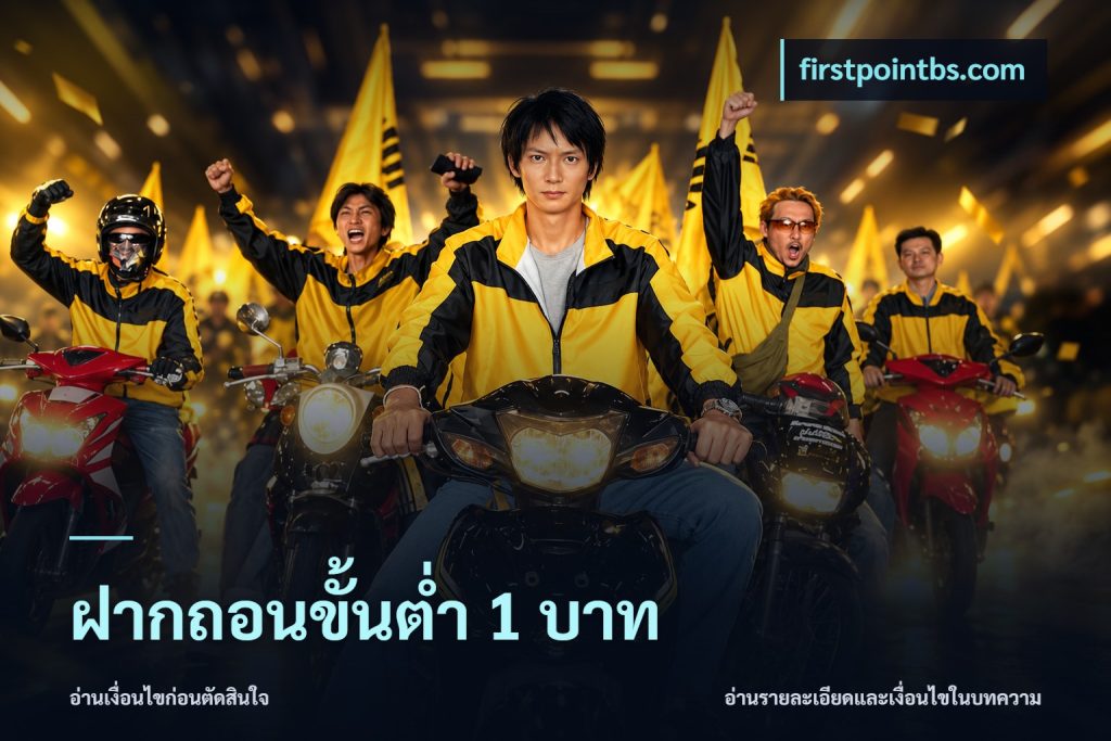 ฝากถอนขั้นต่ำ 1 บาท
