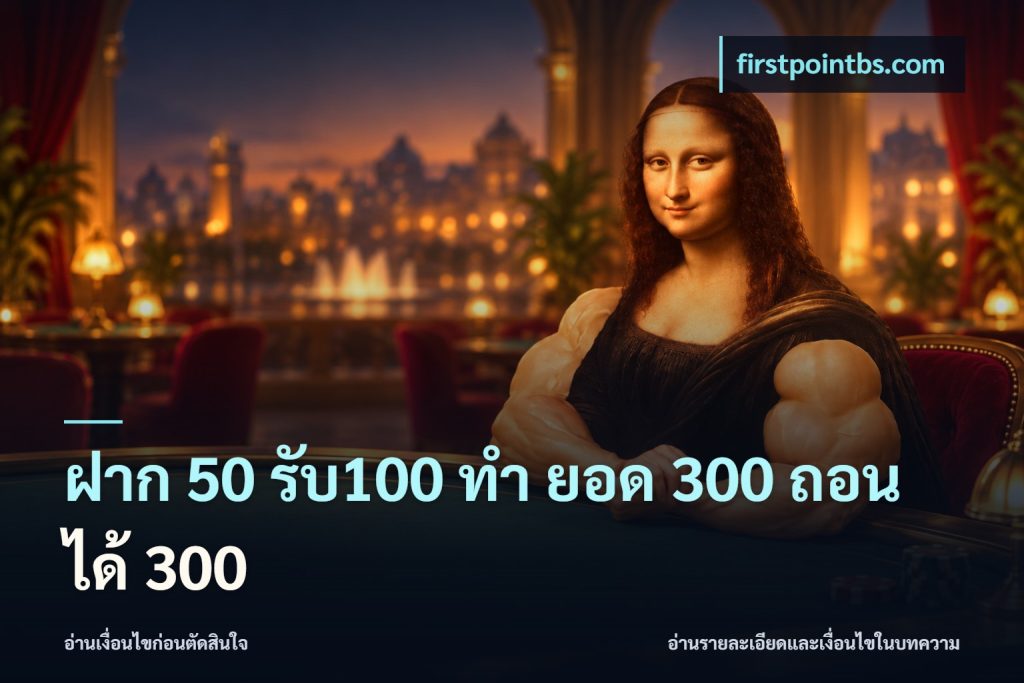 ฝาก 50 รับ100 ทํา ยอด 300 ถอนได้ 300