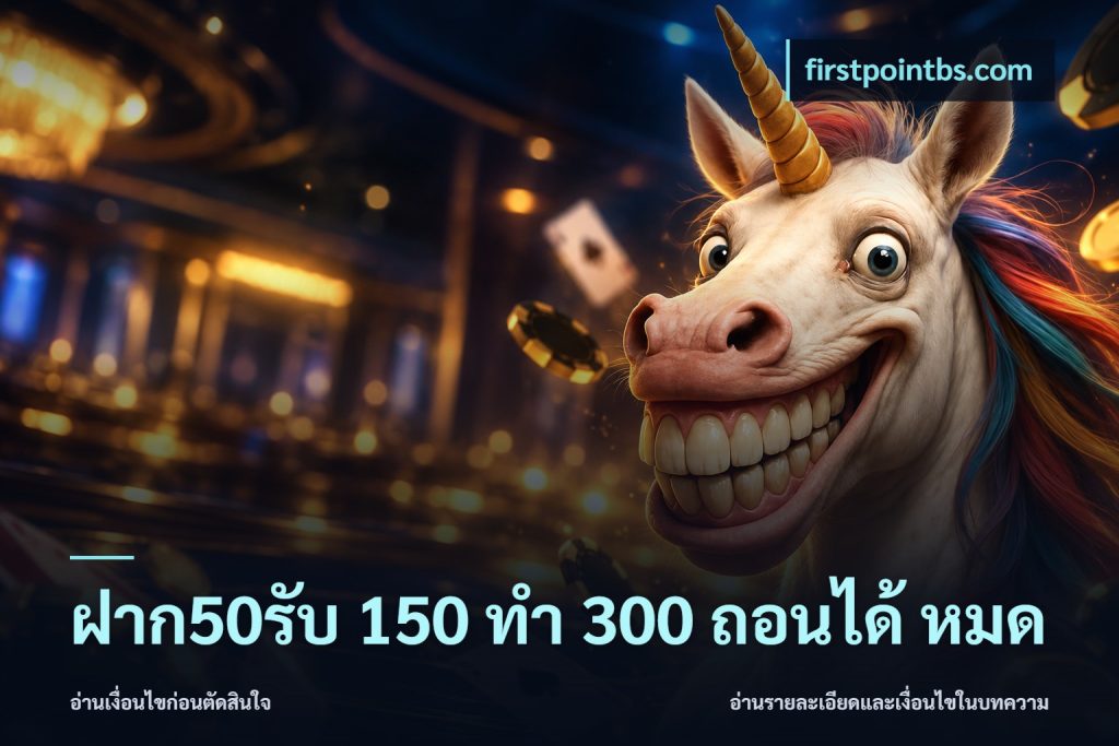 ฝาก50รับ 150 ทำ 300 ถอนได้ หมด