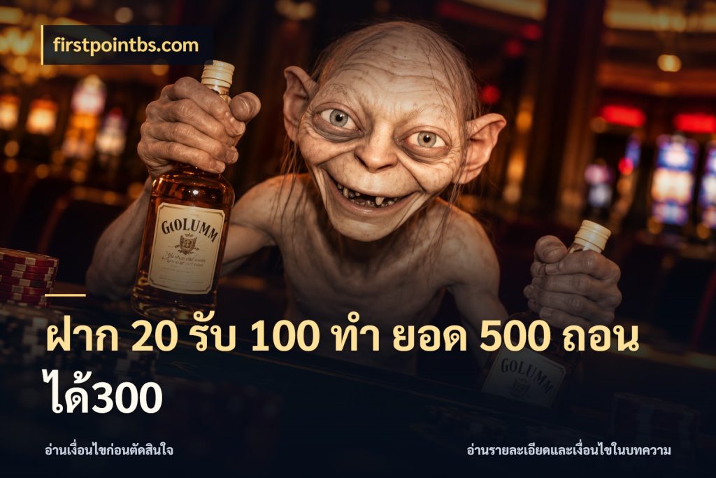 ฝาก 20 รับ 100 ทํา ยอด 500 ถอนได้300 firstpointbs.com โปรยอดรับที่สายเกมสนใจ