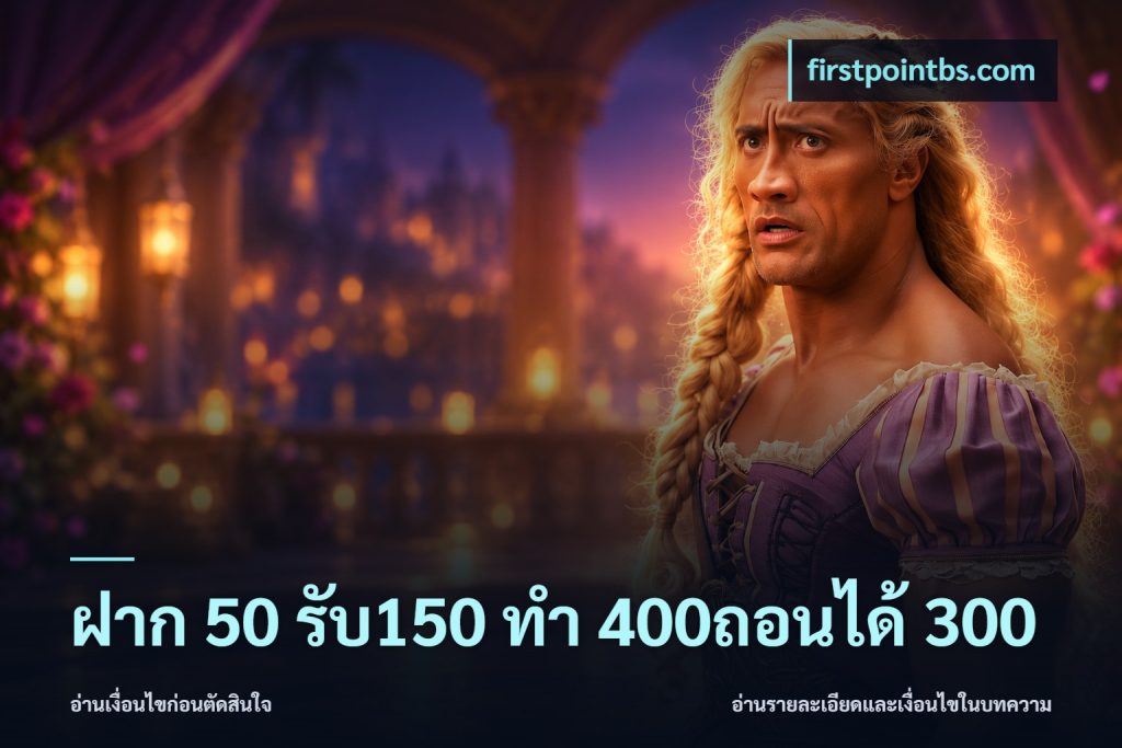 ฝาก 50 รับ150 ทํา 400ถอนได้ 300